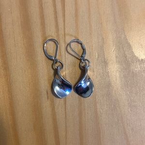 ELLE sterling 925 lever back flower petal earrings